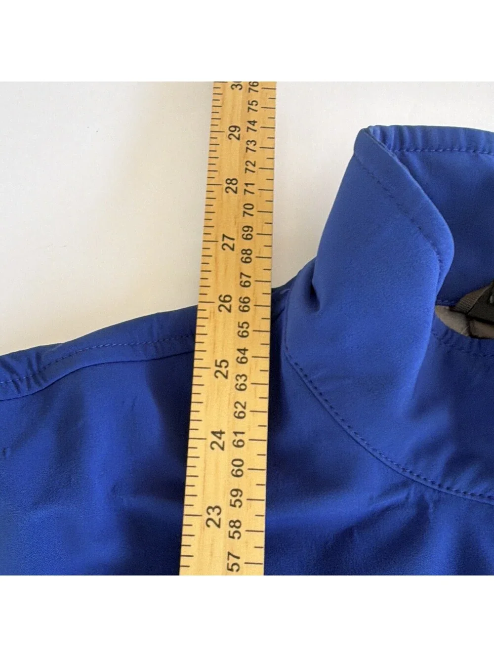 The North Face Men's Blue Solid Full Zip soft shell Vest Pockets Size XL